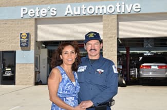 Pete and Letty at Pete's Automotive Service