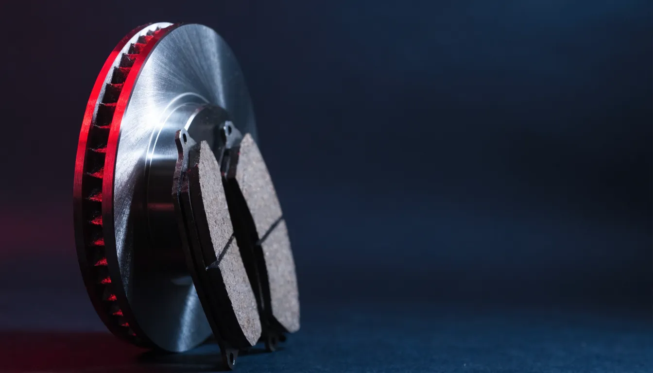 A new vented brake rotor with a matched pair of brake pads